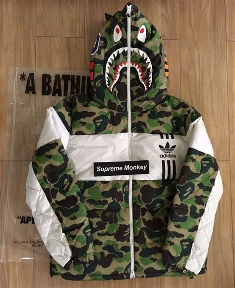 bape adidas down jacket replica|BAPE x adidas: Shoes & More .